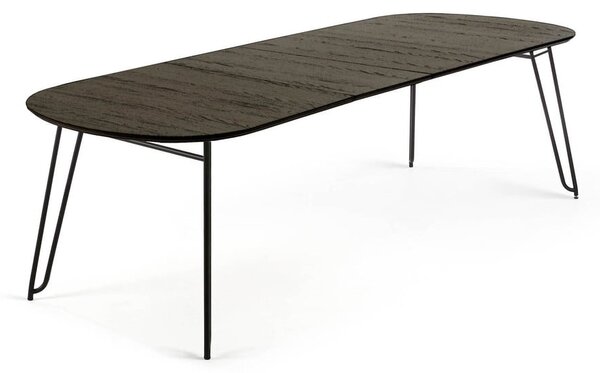 Rozkladací jedálenský stôl s doskou v dekore jaseňového dreva 90x140 cm Norfort – Kave Home