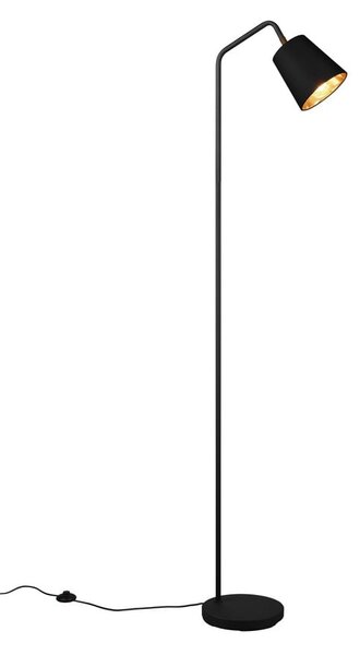 Čierna stojacia lampa s textilným tienidlom (výška 148 cm) Buddy – Reality