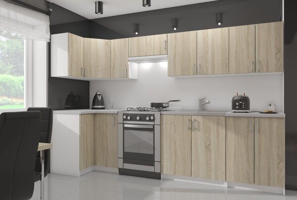 Ak furniture Kuchynská závesná skrinka Š 40cm D1 H720 Artus biela/sonoma