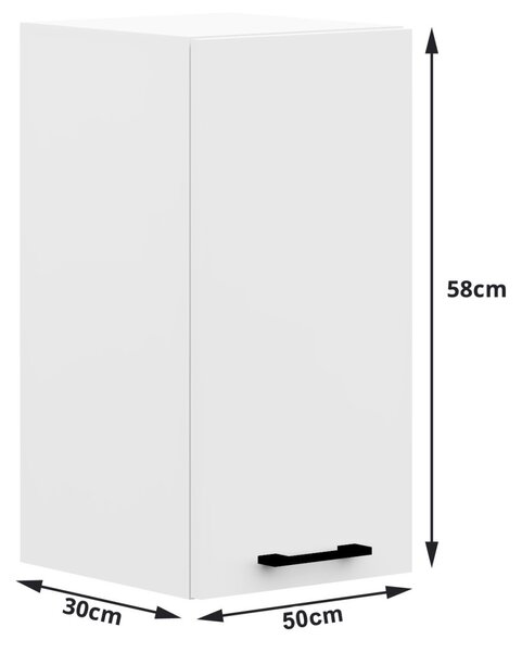 Ak furniture Kuchynská skrinka Olivia W 50 cm - biela závesná