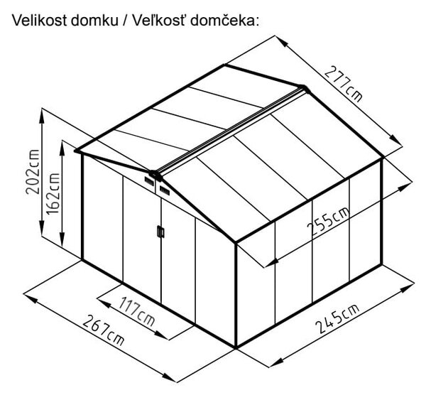 Záhradný domček Archer D – Rojaplast