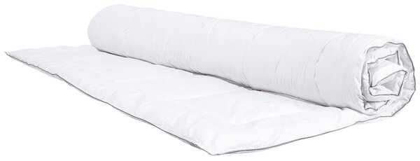 Posteľná prikrývka biela bavlna polyesterová výplň 220 x 240 cm vhodná pre alergikov teplá perina spálňa