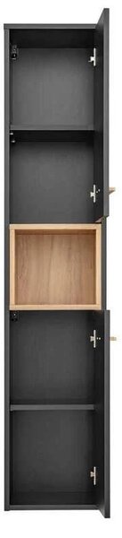 Comad Kúpeľňová závesná skrinka vysoká Borneo Cosmos 800 2D sivá/dub artisan