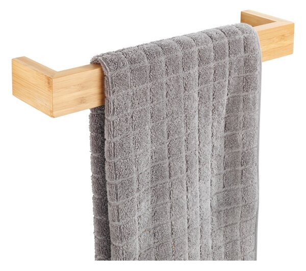 Bambusový nástenný držiak na uteráky Wenko Light, šírka 40 cm