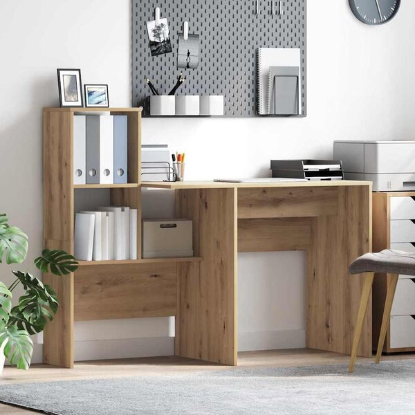 Maison Exclusive – Písací stôl z drevovláknitej dosky s povrchovou úpravou imitujúcou orechové drevo, rozmer 131,5 x 50 x 106,5 cm