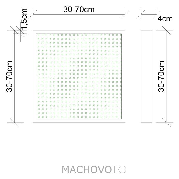 Machový obraz - štvorec - kopcovitý