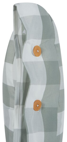 Dekoratívny vankúš mätová zelená tkanina 45 x 45 cm károvaný vzor štýl chaty textil doplnky