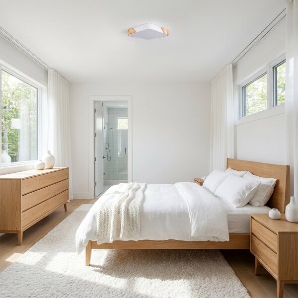 Brilagi - LED Stropné svietidlo PILANA LED/24W/230V dub/biela 32x32 cm
