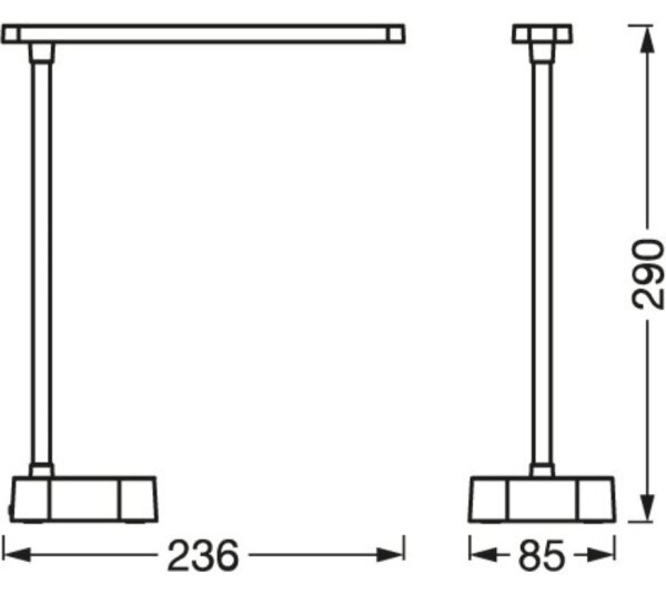 Osram - LED Stmievateľná dotyková stolová lampa PANAN LED/5,2W/5V 1200 mAh CRI 90