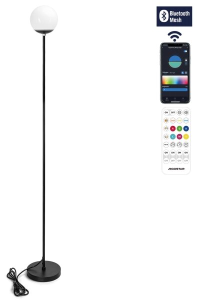 Aigostar - stojacia LED lampa MESH RGBW, 8W, 230V, s diaľkovým ovládaním
