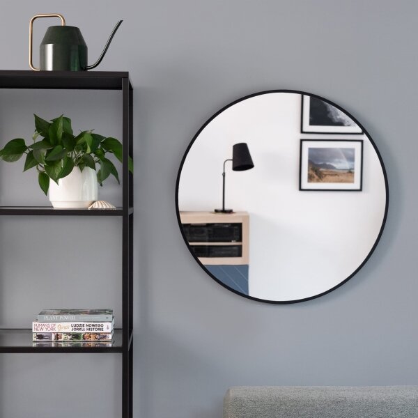Baltica Design - LED zrkadlo s podsvietením BRIGHT 15W/230V 4500K pr. 50 cm IP65 čierne