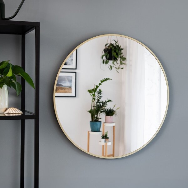Baltica Design - LED zrkadlo s podsvietením BRIGHT 15W/230V 4500K pr. 70 cm IP65 zlatá