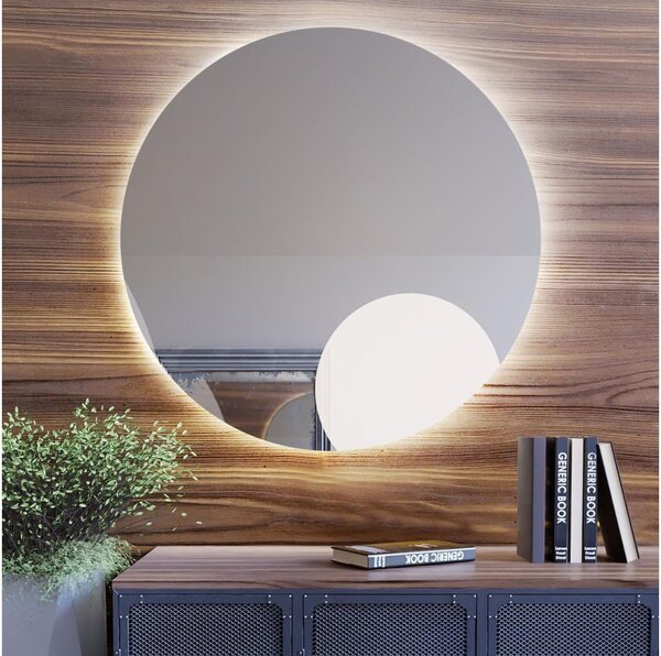 Baltica Design - LED kúpeľňové zrkadlo BRIGHT s podsvietením, 15 W/230 V, 4500 K, priemer 60 cm, IP65