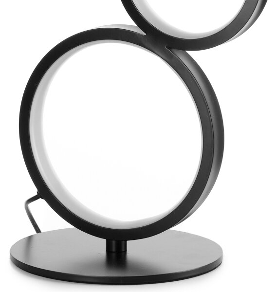 ONLI - LED stolná lampa RINGS LED/17W/230V 4000K 37 cm čierna