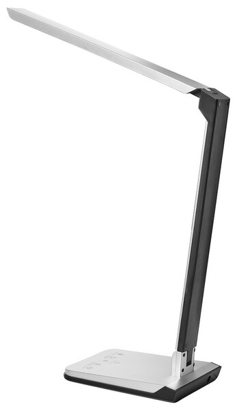 Stolná LED lampa strieborná syntetický materiál nastaviteľný jas a farba svetla stmievač moderný štýl domáca kancelária