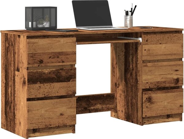 Maison Exclusive – písací stôl v štýle starého dreva 140 x 50 x 77 cm drevený materiál