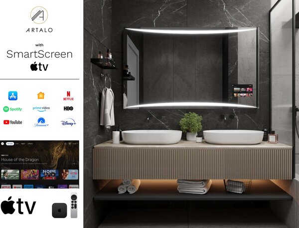 Zrkadlo do kúpeľne s LED osvetlením M16 premium