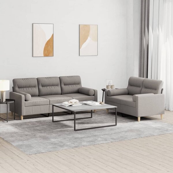 Maison Exclusive – 2-dielna sedacia súprava s vankúšmi, látka v odtieni taupe