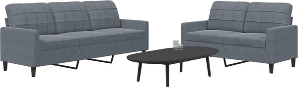 Maison Exclusive – 2-dielna sedacia súprava s vankúšmi, tmavosivý zamat
