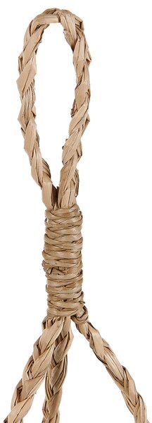 Závesný kvetináč prírodná a čierna z morskej trávy 64 cm doplnok do interiéru boho dizajn