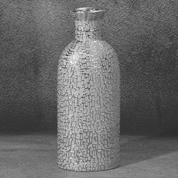 VÁZA RISO 16 X 11 X 40 CM SIVÁ