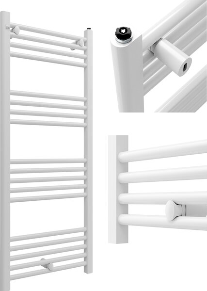 Granitan | Kúpeľňový radiátor PUERTO - 50/120 cm - biely - moderný dizajn - ohrievač uterákov a vykurovacie riešenie