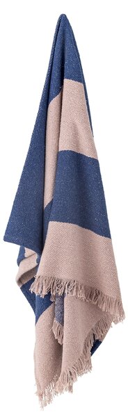 Prehoz z recyklovanej bavlny Cadeo Blue 130 × 160 cm