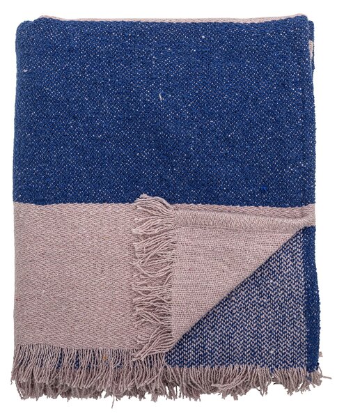 Prehoz z recyklovanej bavlny Cadeo Blue 130 × 160 cm