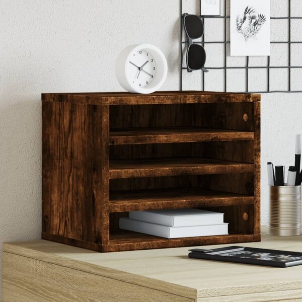 Maison Exclusive - Organizér na písací stôl, dymový dub, 36 x 26 x 29,5 cm, drevený materiál