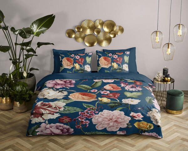 POSTEĽNÁ BIELIZEŇ, tkaná textília, modrá, 140/200 cm - Online Only bytové doplnky, Online Only