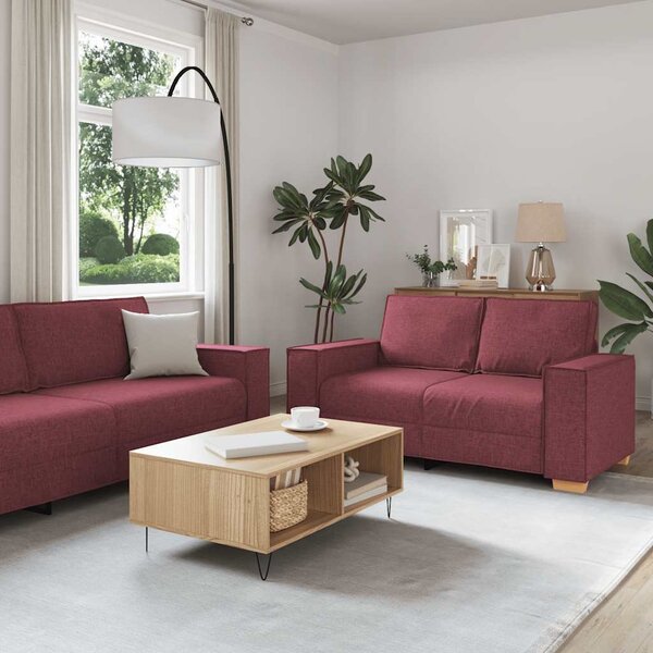 Maison Exclusive – 2-dielna sedacia súprava s vankúšmi, vínovočervená látka