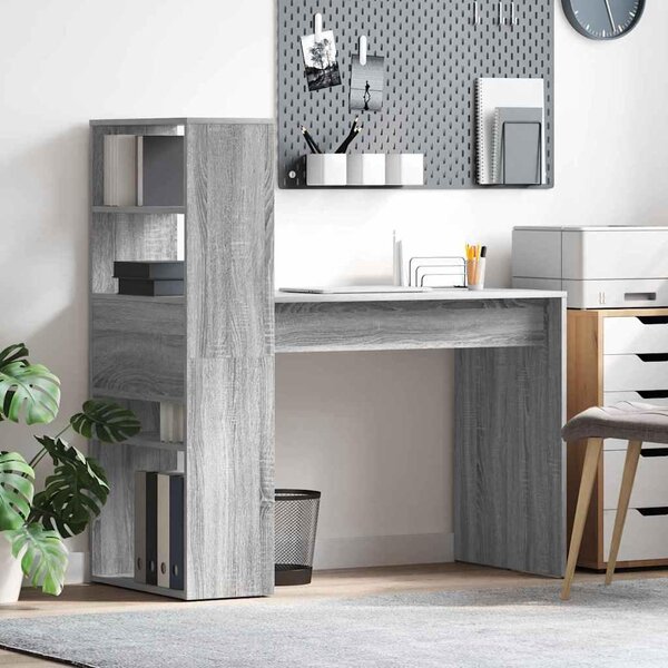 Maison Exclusive – Písací stôl, sivý Imitácia dreva Sonoma, 113 x 54 x 120 cm