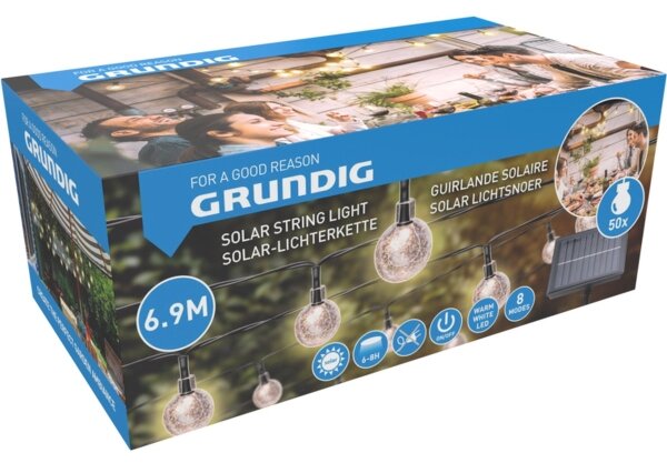 LED Solárna reťaz 6,9m 50xLED/1,2V