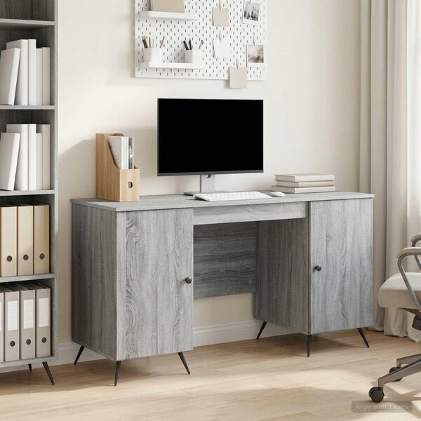 Maison Exclusive – Písací stôl Sonoma v šedej farbe, 142,5 x 50 x 75 cm, drevotrieska
