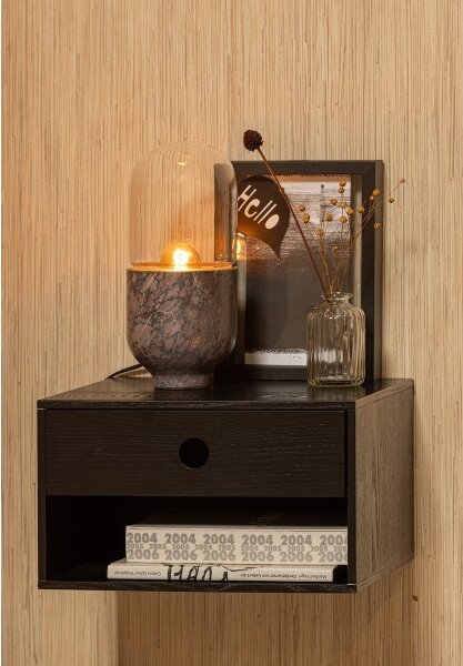 Stolná lampa ASEL 1xE27/25W/230V mramor šedá/hnedá