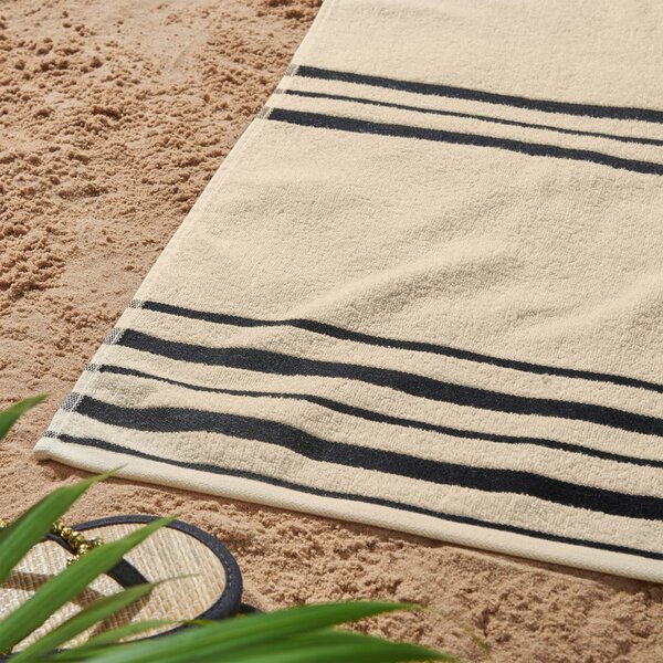 Béžová plážová osuška 75x150 cm Banded Stripe – Catherine Lansfield