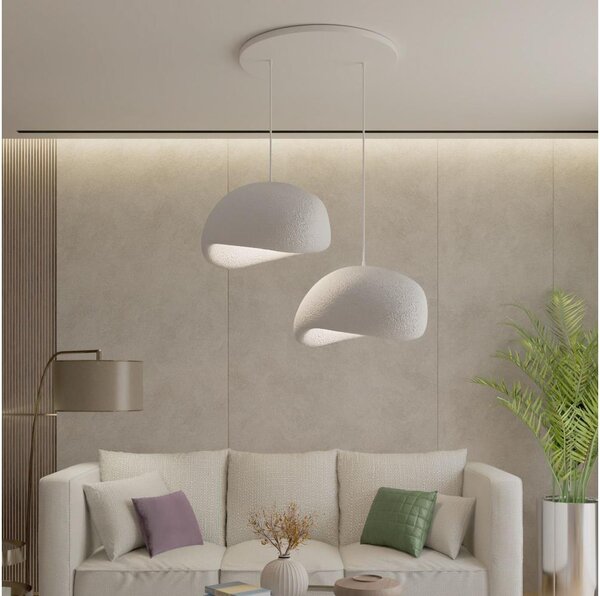 Brilagi - Závesný luster na lanku WABI SABI 2xE27/40W/230V pr. 60 cm biela