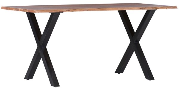 JEDÁLENSKÝ STÔL, akácia, prírodná farba, čierna, 140/76/80 cm Livetastic - Stoly