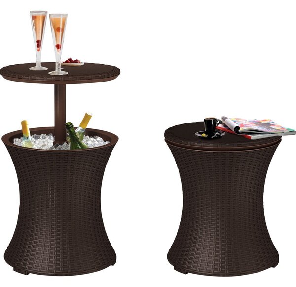 Okrúhly záhradný stolík so zásobníkom na ľad 49.5x49.5 cm Cool – Keter