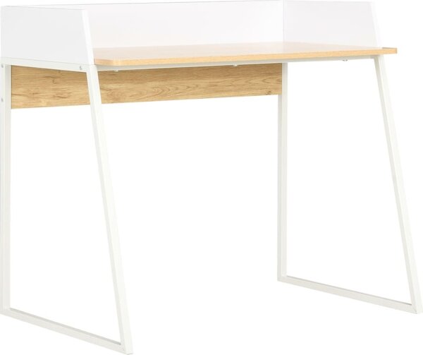 Maison Exclusive – písací stôl, biela a dubová farba, 90 x 60 x 88 cm