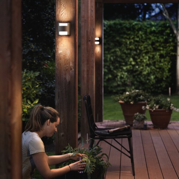 Philips 17321/93/16 - Vonkajšie nástenné svietidlo GRASS 2xLED/4,5W/230V IP44