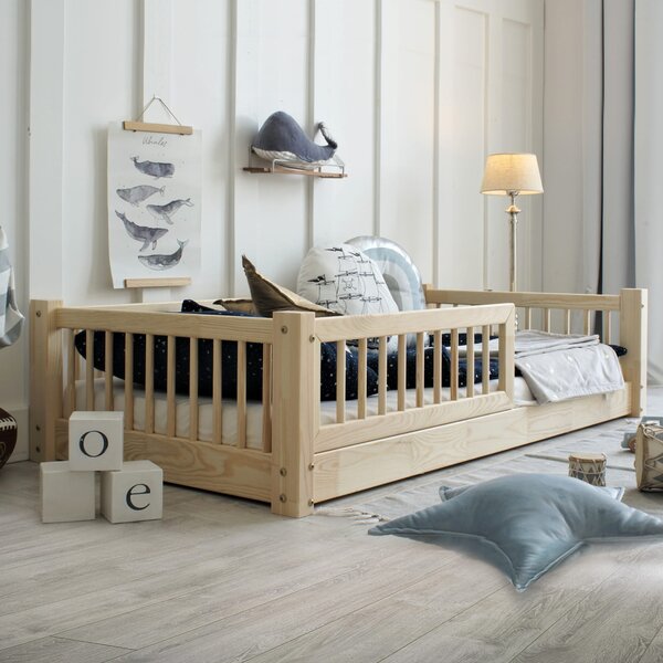 Raj posteli Detská posteľ BASIC PZ 160/80 a 190/90 cm(výška nožičiek 1cm) 160x80 cm, 190x90 cm prírodná