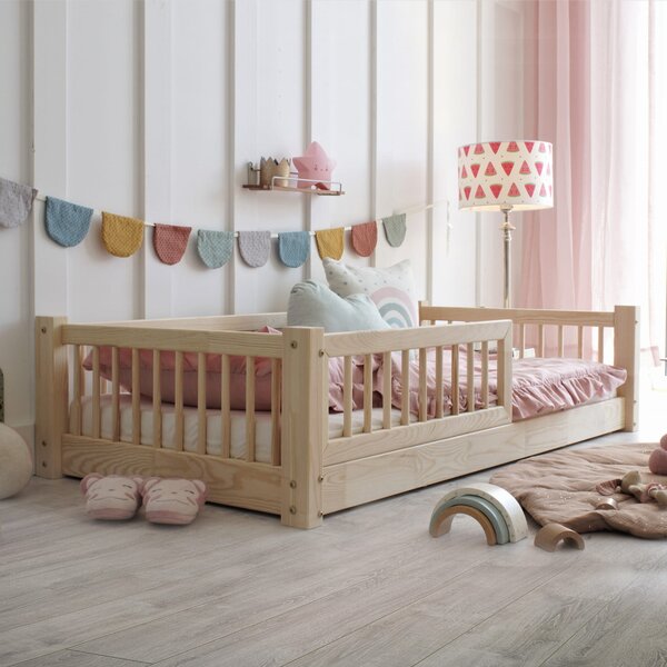 Raj posteli Detská posteľ BASIC PZ 160/80 a 190/90 cm(výška nožičiek 1cm) 160x80 cm, 190x90 cm prírodná