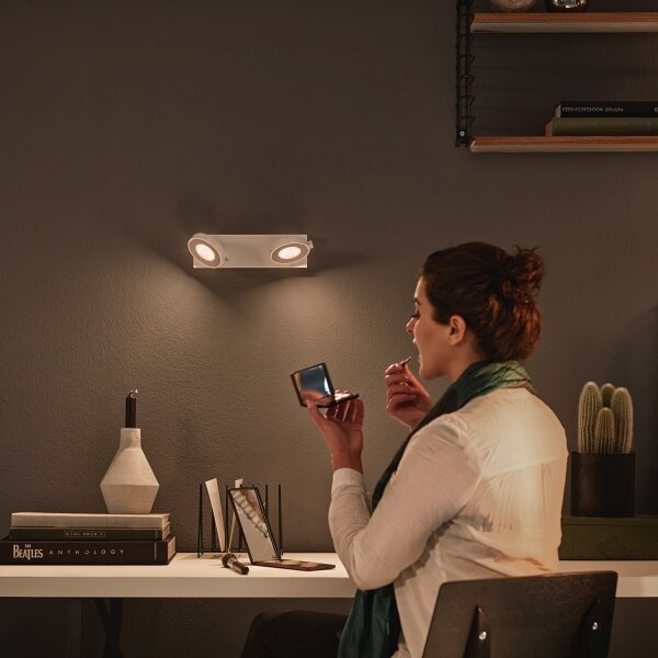 Philips 53172/31/P0 - Stmievateľné bodové svietidlo MYLIVING CLOCKWORK 2xLED/4,5W