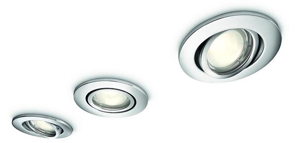 Philips 59902/11/PN - SADA 3x Kúpeľňové podhľadové svietidlo ROOTS 3xGU10/35W