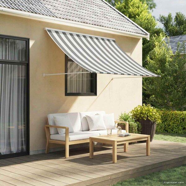 Maison Exclusive – markíza v antracitovej a bielej farbe, 200 x 150 cm