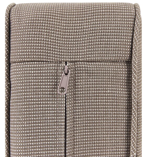 Sada 2 poťahov na záhradné vankúše sivobéžová polyester odolnosť voči UV žiareniu na 1-miestne sedadlo minimalistický štýl záhrada exteriér