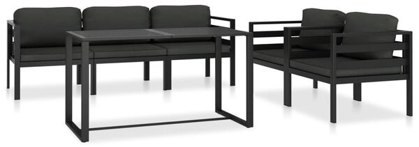 Maison Exclusive – 6-dielna záhradná súprava s vankúšmi, hliník, antracitová