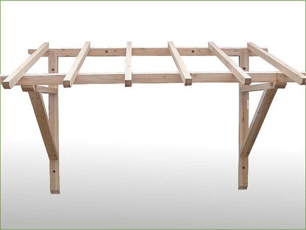 Drevená strieška na vchodové dvere Melko 120x205x129 cm strieška na vchodové dvere