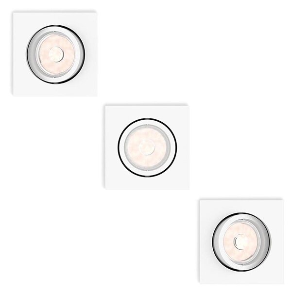 Philips 50193/31/PN - SADA 3x zapustených stropných svietidiel ENNEPER 1xGU10/5,5W/230V